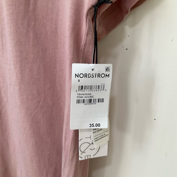 Treasure & Bond T Shirt Womens Small Pink Blouse Distressed Crewneck Oversized - Picture 3 of 7